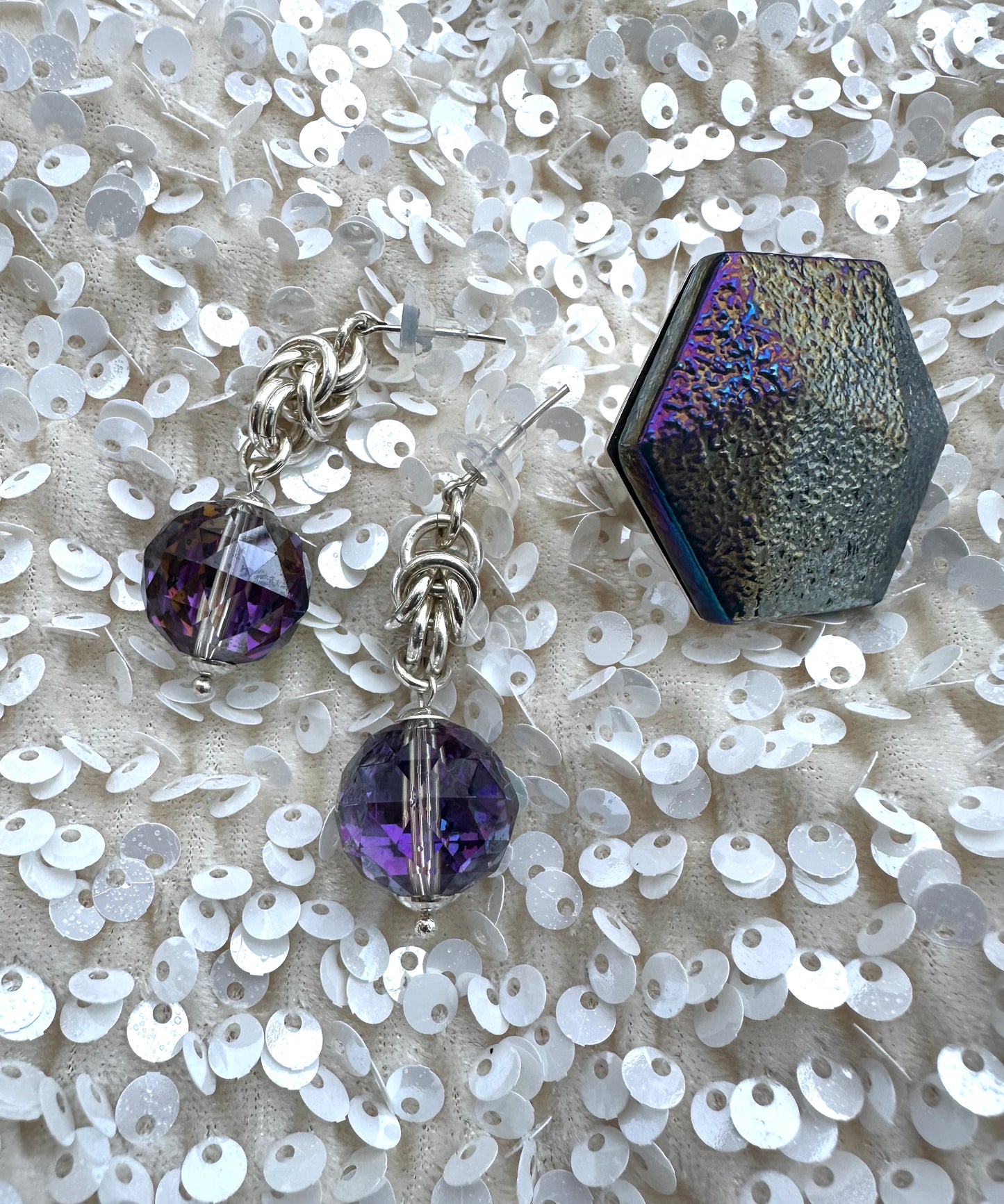 Faceted Glass Earrings