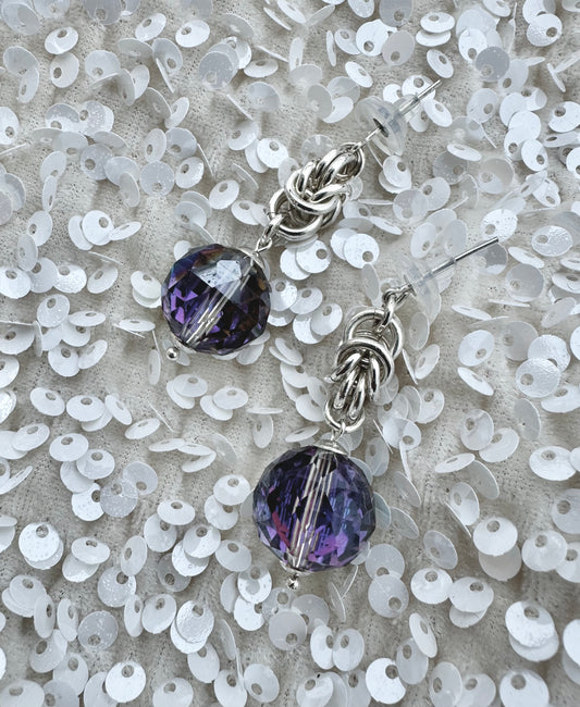 Faceted Glass Earrings