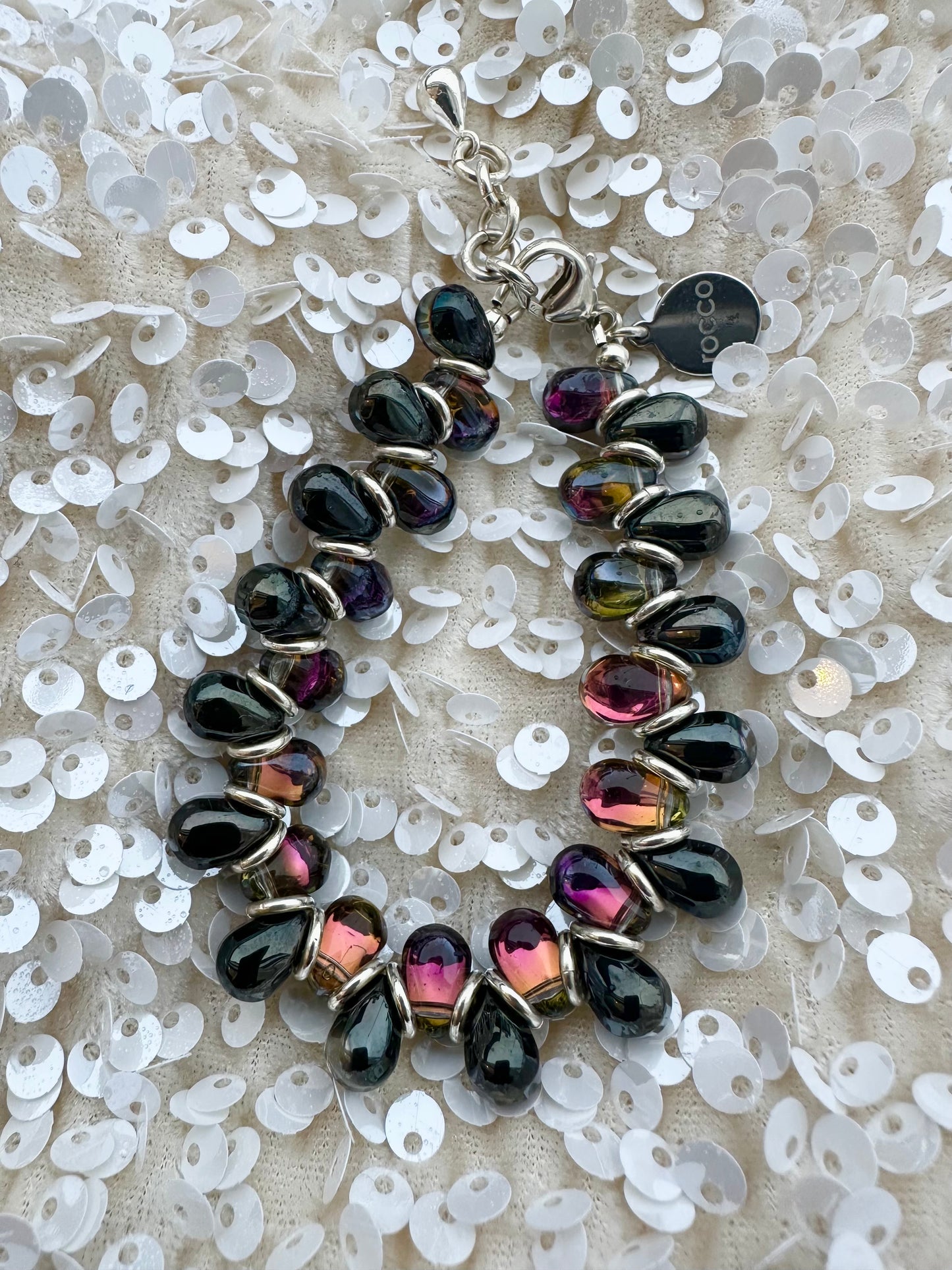 Iridescent Glass Bracelet